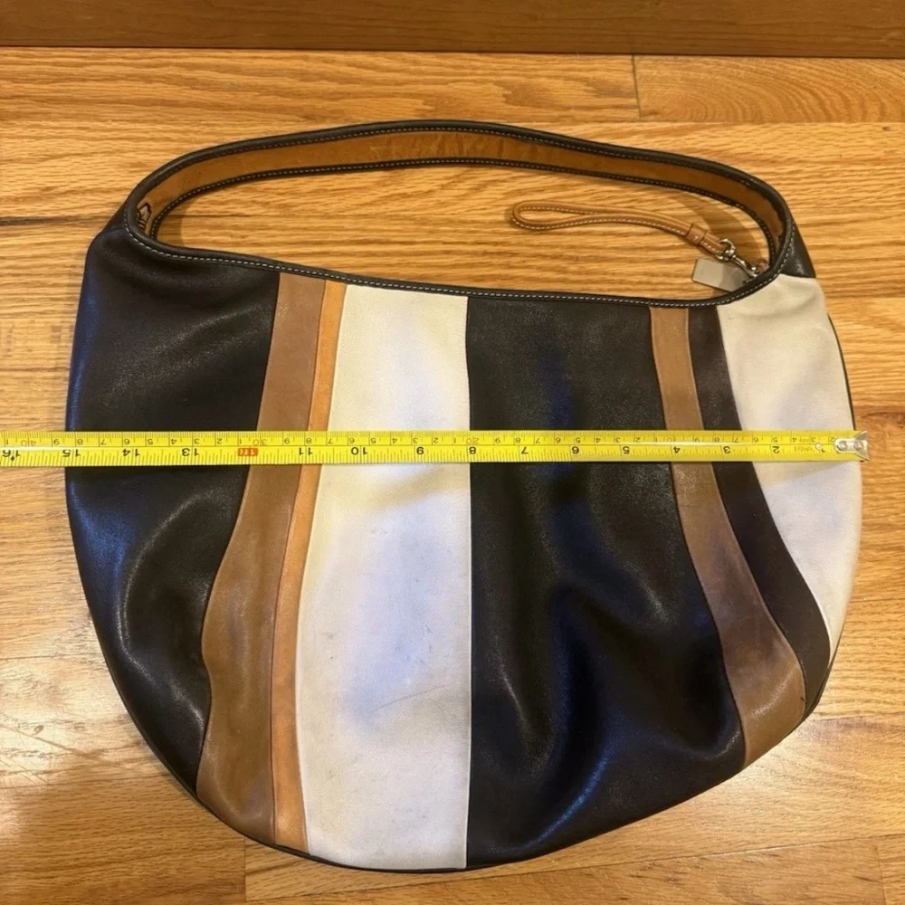COACH Vintage Y2K Ergo Striped Leather Hobo Bag Shoulder 9298 Limited Edition! - Picture 6 of 6